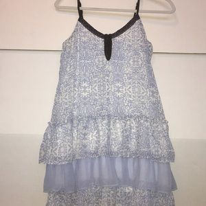 Band of Gypsies Blue and White Mini Dress, Size XS
